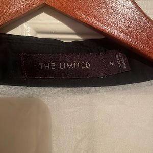 White with black see through blouse